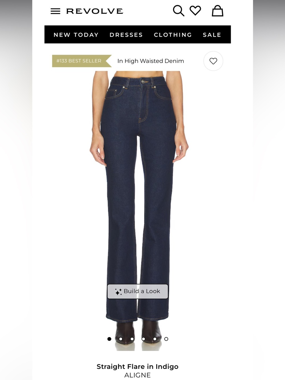 ALIGNE Straight Flare Jeans in Indigo